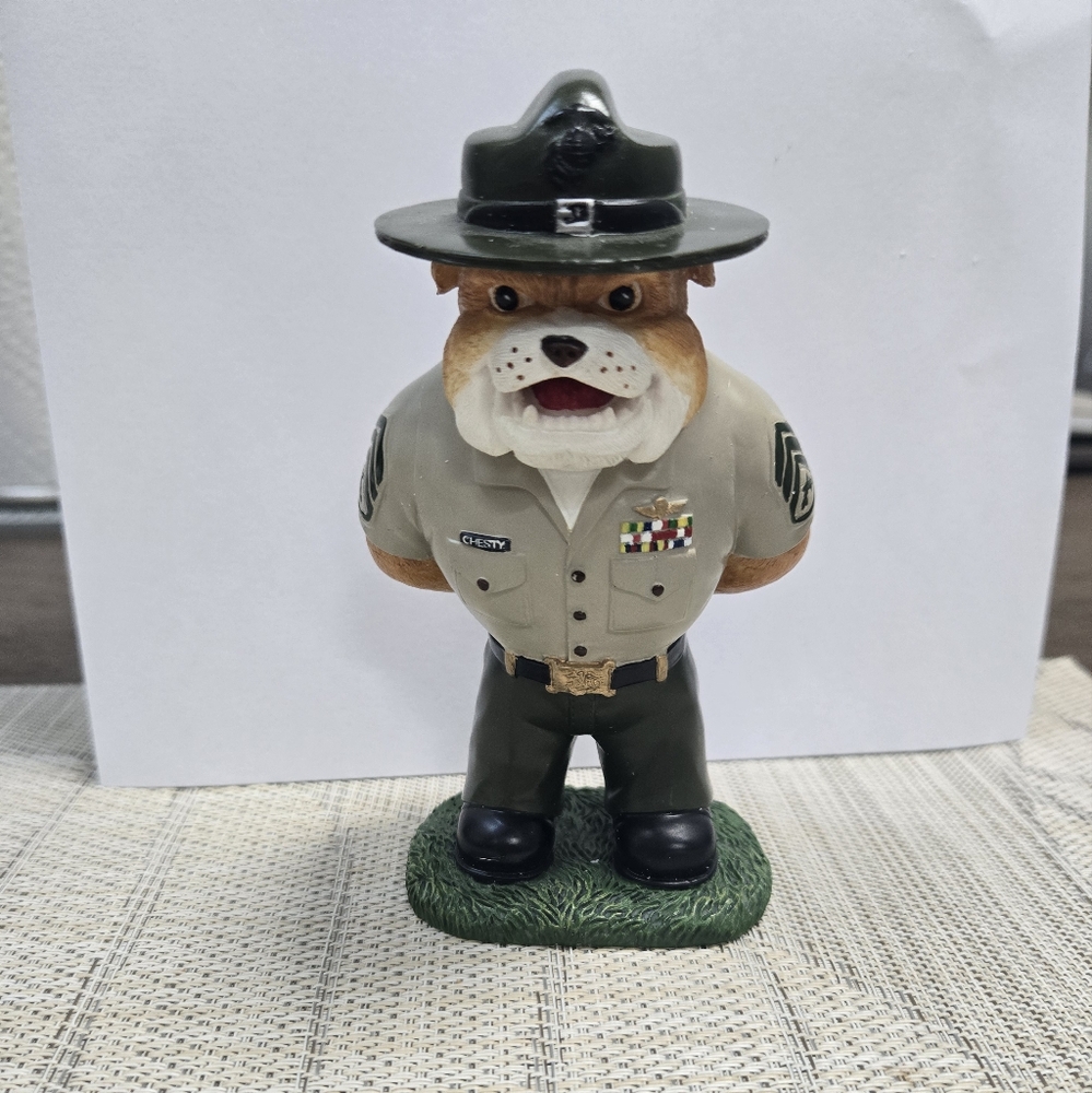 Bulldog Drill Sergeant Figurine